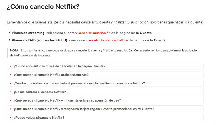 Como cancelar Netflix